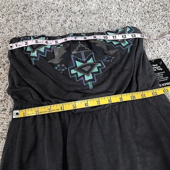 🆕 Express sequin hi low strapless dress - Picture 6 of 12